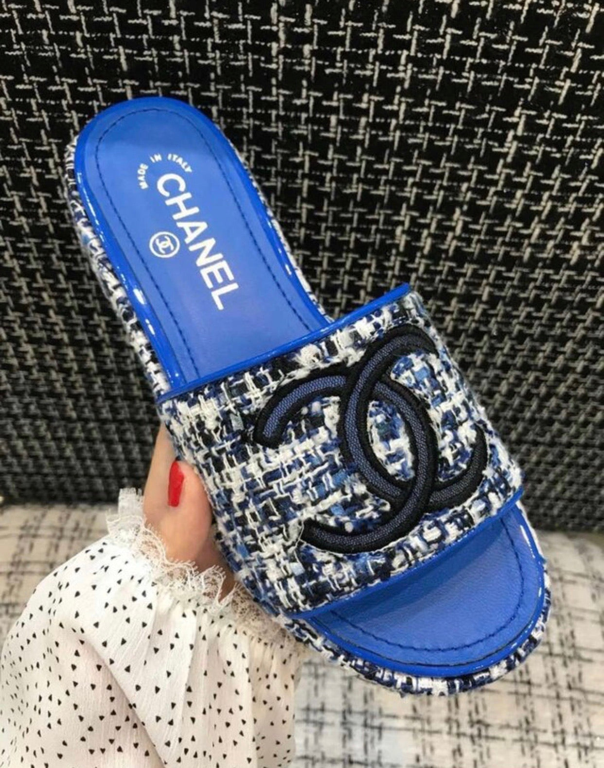 Tweed Sandals