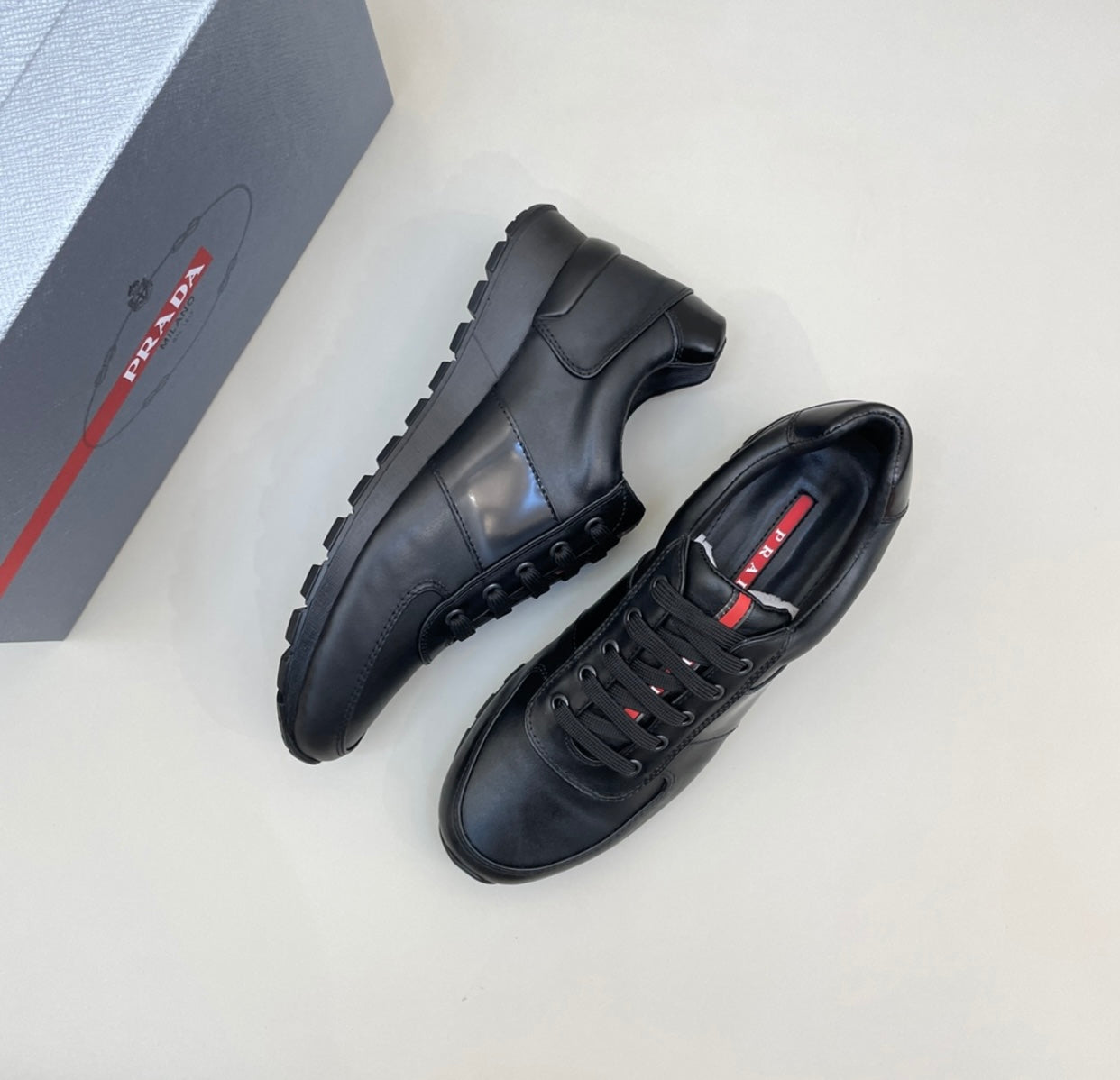 Logo Leather Trainers