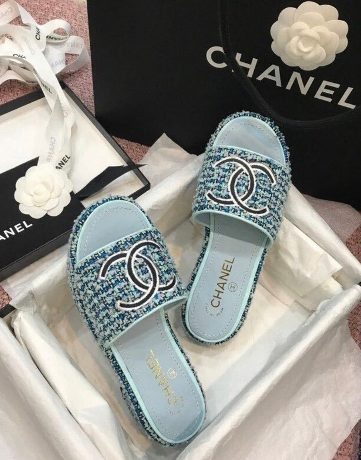 Tweed Sandals