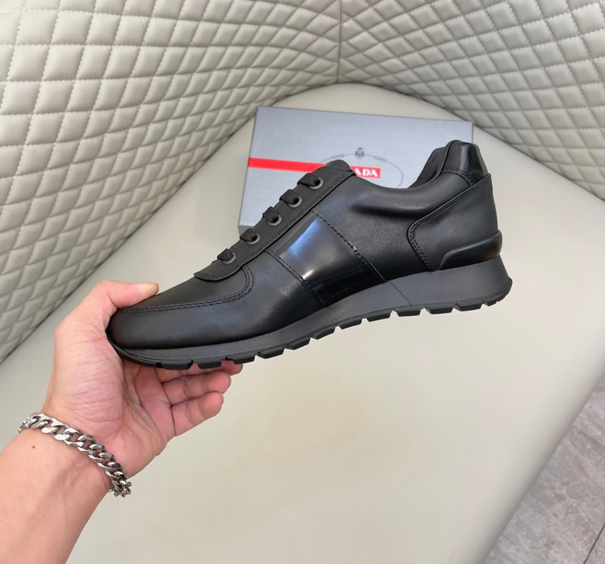 Logo Leather Trainers