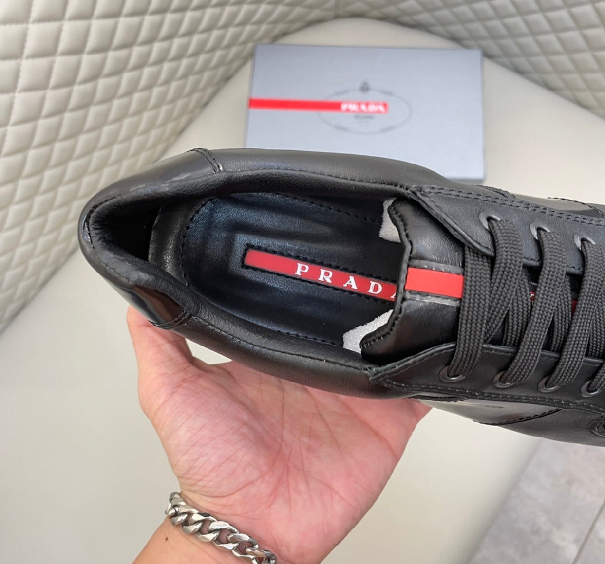 Logo Leather Trainers