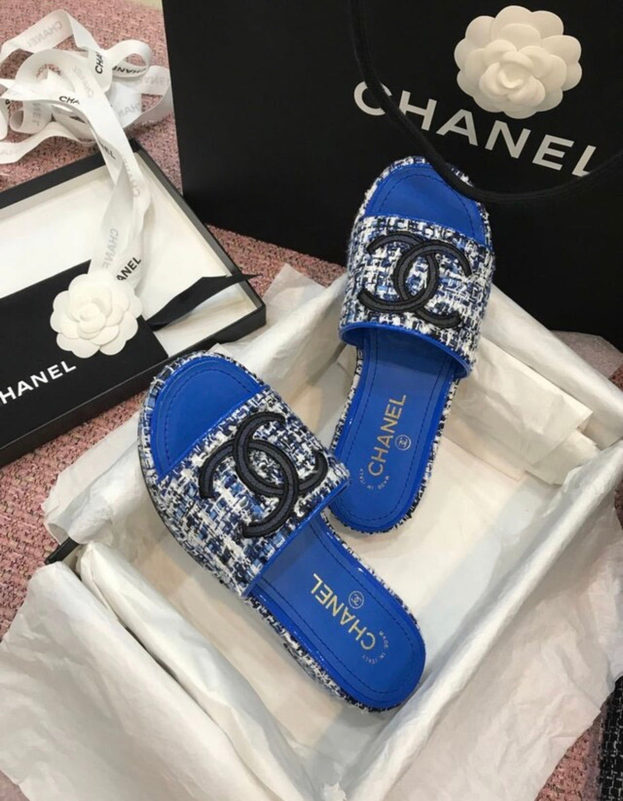 Tweed Sandals