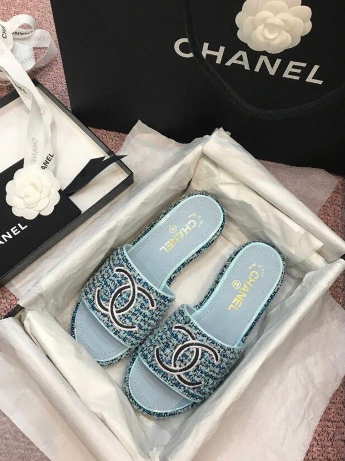 Tweed Sandals