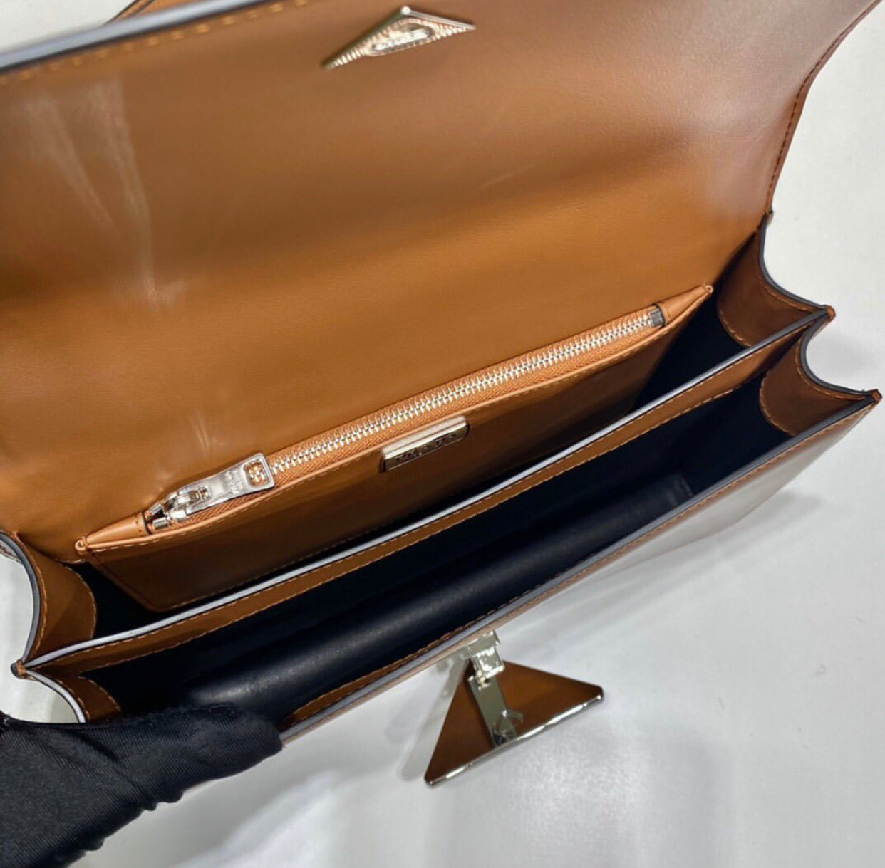 Emblem Brushed Leather Bag
